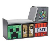 MINECRAFT Banc de lecture et étagère à livres