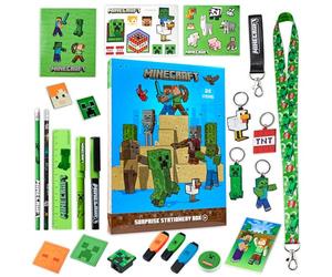 Minecraft Calendrier de l'Avent 2026 Enfant et Ado, avec 24 Surprises | Unique Papeterie et Accessoires, Gaming Merchandise Compte à Rebours Noel, Cadeau Enfant Garcon et Ados (Bleu)