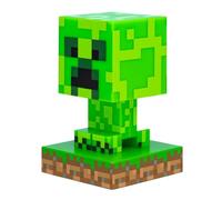 Minecraft Creeper Icon Light - Produit Minecraft officiellement licencié | Design de personnage 3D Creeper • Lumière douce de veilleuse • Décoration alimentée par piles • Cadeau de jeu parfait