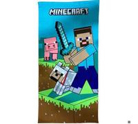 MINECRAFT - DRAP DE BAIN-SERVIETTE DE PLAGE-70X140 CM-MICROFIBRE-NEUF.
