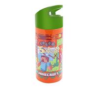 Minecraft Gourde Isotherme en Acier Inoxydable avec Paille pour Enfants, 300 ml (11,8 fl oz)
