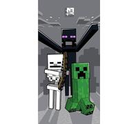 Minecraft Jerry Fabrics Mob Attack Serviette de Bain 70 x 140 cm
