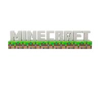MINECRAFT Logo Lumière LED - sous Licence Officielle - 41 cm - 2 Modes d'Éclairage - Fixation Murale - Alimenté par USB ou Piles