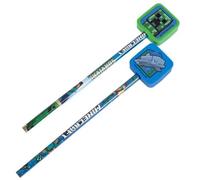 Minecraft Lot de 2 crayons et décorations