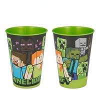 MINECRAFT Lot de 2 verres Creeper et Steve 430 ml