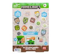 Minecraft Lot de recharge d'autocollants 3D pour fabriquer plus de 30 autocollants Shaker avec pierres précieuses, saupoudrées et arrière-plans, compatible avec le fabricant d'autocollants Minecraft