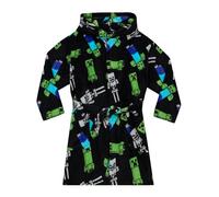 Minecraft Robe De Chambre Robe De Chambre Garcon Creeper | Vêtements De Nuit Et Peignoirs Gaming Garçons Noir - 10-11 Ans