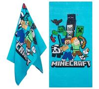 Minecraft Serviette de Bain Enfant Ado Absorbante Creeper Serviettes de Plage Douche Natation 100% Coton Absorbant 140x70cm Voyage Accessoires