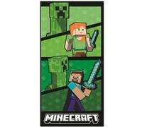 Halantex Minecraft - Steve Alex Creeper - Serviette de plage - 100 % coton - Dimensions 70 x 140 cm - MNC-698T