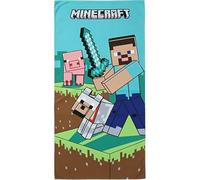 MINECRAFT - Serviette de plage et de piscine en microfibre 140 x 70 cm séchage rapide, ultra douce
