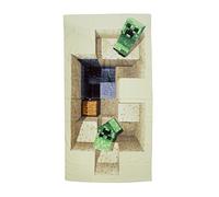 Minecraft Serviette en Coton - Vaincre - Beige - 140 x 70 x 2 cm
