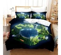 Minecraft:Story Mode Parure De Lit Pi¿¿Ces En Microfibre Avec Housse De Couette Et Taie D'oreiller Impression Num¿¿Rique D, , King Xcm