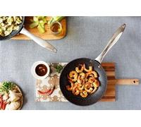 Monix Mineral | Gril Carré sans Rainures 28 cm, Aluminium Forgé, Revêtement Antiadhésif Quantanium sans PFOA, Compatible Tous Feux Y Compris Induction