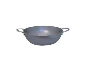 MINERAL Sauteuse Paysanne Bombée à bord haut en tôle d´acier cire d´abeille de BUYER 2 anses D 24 cm