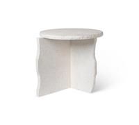 Ferm Living Table Mineral Sculptural Ø52 cm Bianco Curia