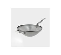 De Buyer Wok MINERAL B – tôle d'acier 40 cm, fabriqué en France, finition cire d'abeille