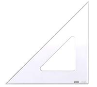 MINERVA Equerre 45° Bord Antitache 45cm Transparent