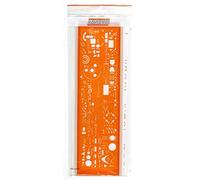 Minerva Normographe Électrographe standard N.13A Plastique Orange