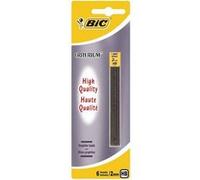 BIC Mines Graphite Large Avec Etuis Refermables Pour Portes-mines - Mines de 2 mm HB, Blister de 1 Etui de 6 Mines