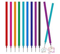 Mines effaçables multicolores, 9 Mines de rechange compatibles, compatibles avec Le-gami, pointe 0,7 mm, hauteur 13 cm, rouleau d'encre effaçable