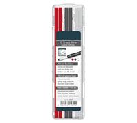 Mines universelles en graphite, blanc et rouge pour porte-mines, idéales pour le dessin, l'écriture et les esquisses artistiques.