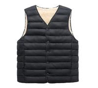 Minetom Veste sans Manches Homme en Hiver Gilet Doublure Polaire Padded Bodywarmer De Sport Doudoune Légère Manteau Epais Gilet De Plein Air avec Poches