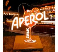 Mineup Aperol Enseigne Au Néon, Spritz O'clock Enseigne Lumineuse, Enseign Néon Cocktail Aperol Spritz LED, Apero Sprit Neon LED Mural Pour Bar Club Cocktail Fête Caverne D'homme Cuisine