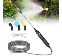 Mineup Pulvérisateur électrique, 3.7V USB Rechargeable Pulvérisateur Jardin avec 3 Buses et 3M de Tuyau, Pulvérisateur pour Plantes de Jardin, Pulverisateur Lance Telescopique pour Arrosage