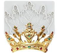 MINFEIDMS Moule en silicone en forme de couronne de princesse pour fondant et bonbons