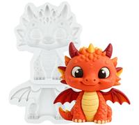 MINFEIDMS Moule en silicone en forme de dragon pour décoration de gâteau, pâte à sucre, argile polymère