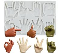 MINFEIDMS Moule en silicone pour fondant Motif signe de paix
