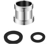 Minflora Adaptateur de robinet aérateur intégré, connecteur de filtre à eau en cuivre pour robinets de 16,2 mm à 22 mm, raccord de plomberie finition dorée pour amélioration du débit d'évier de