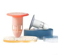 Minflora Bouchon de vidange de sol multi-usages avec joint d'eau en forme de U, bouchon d'évier en ABS résistant aux odeurs pour salle de bain, filtre à cheveux anti-obstruction et insert de