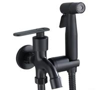 Minflora Ensemble pulvérisateur de bidet en acier inoxydable pour toilettes, douche Shattaff multifonction, nettoyage et lavage de salle de bain (brossé)