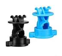 Minflora Lot de 25 isolateurs de poteau étanches à vis pour clôture électrique, supports de fil en plastique, compatibles avec poteaux en T ronds de 6,35 à 9,4 cm et 1,6 cm en fibre de verre (bleu)