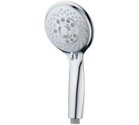 Minflora Pomme de douche haute pression 6 fonctions ABS mural autonettoyant pulvérisation de pluie poignée ergonomique compatible avec tuyaux standard de 20 mm 24,5 x 11 x 5 cm pour salle de bain (A)