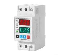 Minflora Protection de montage sur rail DIN, relais de tension et de courant réglables 230 V AC avec double écran LCD, protection contre les surintensités et les surintensités 40 A/63 A (40 A)