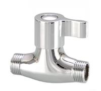 Minflora Valve à passage direct en laiton à 4 points, connecteur de tuyau d'eau fileté et adaptateur de robinet avec poignée robuste en alliage de zinc pour systèmes d'eau chaude et froide domestiques