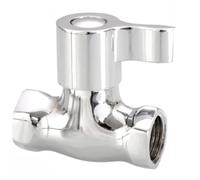 Minflora Valve à passage direct en laiton à 4 points, connecteur de tuyau d'eau fileté et adaptateur de robinet avec poignée robuste en alliage de zinc pour systèmes d'eau chaude et froide domestiques