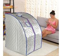 MINGYI Sauna Infrarouge à Sec Portable et Pliable, Sauna Complet du Corps, avec Chaise Pliable et Télécommande, Personnel Sauna pour la Maison, 80×70×98 cm (Argent)