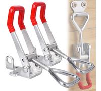 MINGZE 2pcs Sauterelles bascule pince métallique fixer loquet loquets de serrage 4002, Type de verrou de porte de capacité de maintien en métal de décharge rapide d'outil de main 220Kg