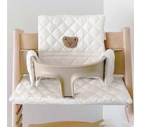 MINGZE Coussin Chaise Haute Bébé, Siege Bebe Assis Compatible avec Stokke Tripp Trapp, Housse Chaise Haute Bebe Amovible pour bébés et Tout-Petits avec Poche de Rangement