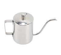 Mingzhe Bouilloire à café en Acier Inoxydable, Bec Verseur à Col de Cygne, Pointe Fine de Précision, Contrôle du Débit D'eau Lisse pour Verser sur le café, le thé, Moka et Lait (350 ml d'argent)