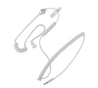 mingzhe Écouteur à Tube d'air Anti-rayonnement de 3,5 Mm, Casque Monaural avec Microphone intégré, Clip de Collier et Tube Acoustique Transparent, pour Les Environnements Bruyants
