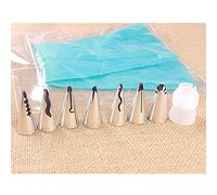 mingzhe Ensemble de 9 Outils de Douille à Gâteau en Acier Inoxydable 304 avec Poche à Douille en Silicone, Embouts Volants Faciles Nettoyer pour Les Débutants Décoration