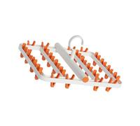mingzhe Étendoir à Linge Pliable en Plastique avec Clips pour sous-vêtements Chaussettes, Cintre à Linge plié Peu Encombrant 12.2x7.48x2.36in (Blanc Orange)
