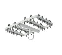 mingzhe Étendoir à Linge Pliable en Plastique avec Clips pour sous-vêtements Chaussettes, Cintre à Linge plié Peu Encombrant 12.2x7.48x2.36in (Blanc Gris)
