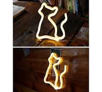 mingzhe LED Néon 12 Formes Lune Maison Arbre de Noël Coeur Lèvre Arc-en-Cupidon Elk Chauve-Souris Joli Chat Jingle Bell avec USB À Piles Flexible PVC pour Mur de Chambre (15 Autres)
