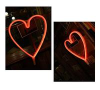 mingzhe LED Néon 12 Formes Lune Maison Arbre de Noël Coeur Lèvre Arc-en-Cupidon Elk Chauve-Souris Joli Chat Jingle Bell avec USB À Piles Flexible PVC pour Mur de Chambre (Autres 14)