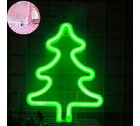 mingzhe LED Néon 12 Formes Lune Maison Arbre de Noël Coeur Lèvre Arc-en-Cupidon Elk Chauve-Souris Joli Chat Jingle Bell avec USB À Piles Flexible PVC pour Mur de Chambre (Autres 13)